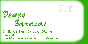 denes barcsai business card